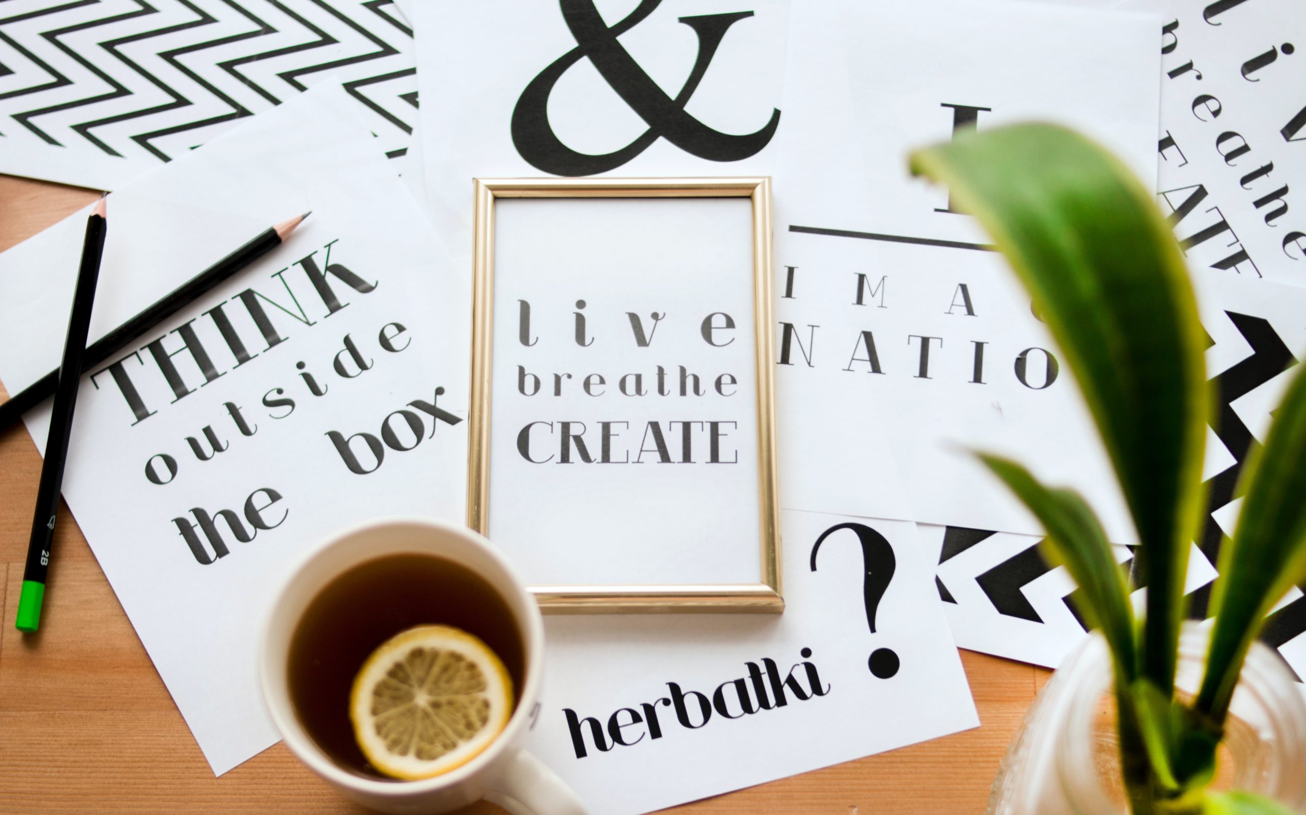 Printed Typography Graphic Design Projects