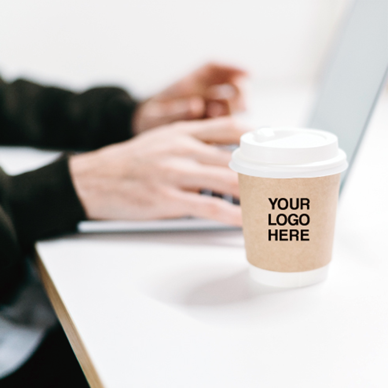 Promotional Item Coffee Cup with Your Logo Here Printed On It