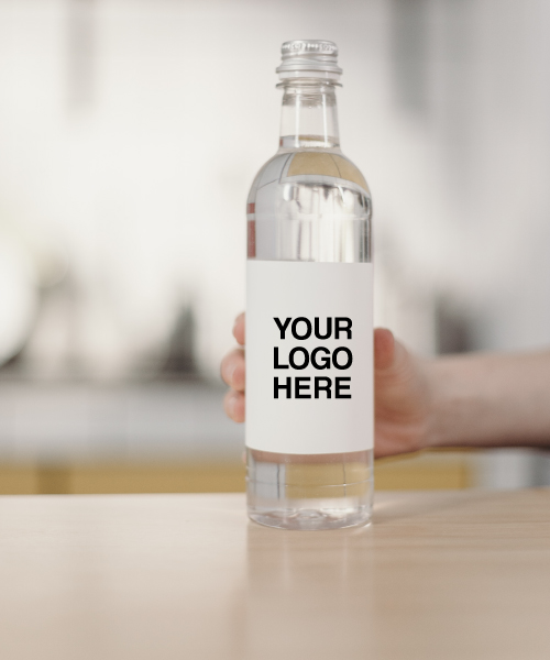 Promotional Item Water Bottle With Your Logo Here on White Label