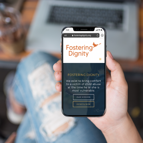 Fostering Dignity Website Design on Smartphone