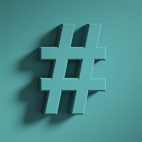 Teal Hashtag