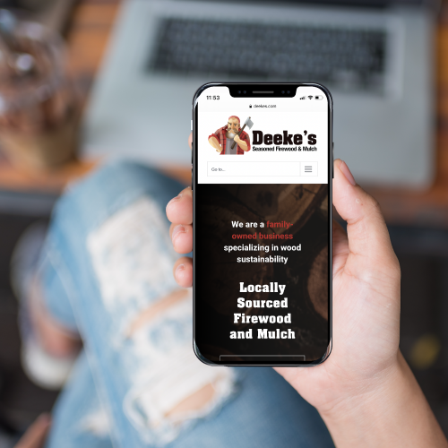 Deeke's Website Design on Smartphone