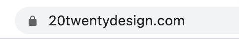 20Twenty Design Website in Address Bar