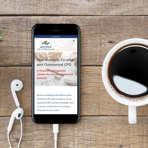 Acciva Website on Smartphone Screen