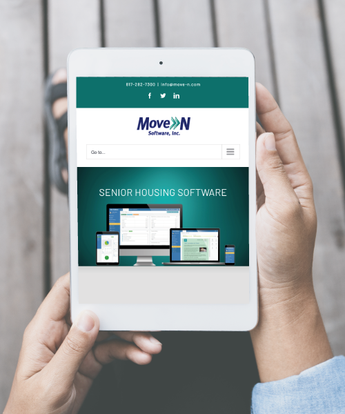 Move-N Software Website on Tablet Screen