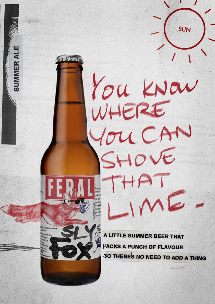 Anti-Design Feral Sly Fox Summer Ale Advertisement