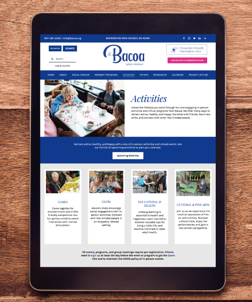 Bacoa Website on Tablet Screen