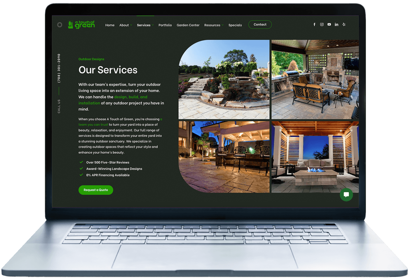 A Touch of Green website