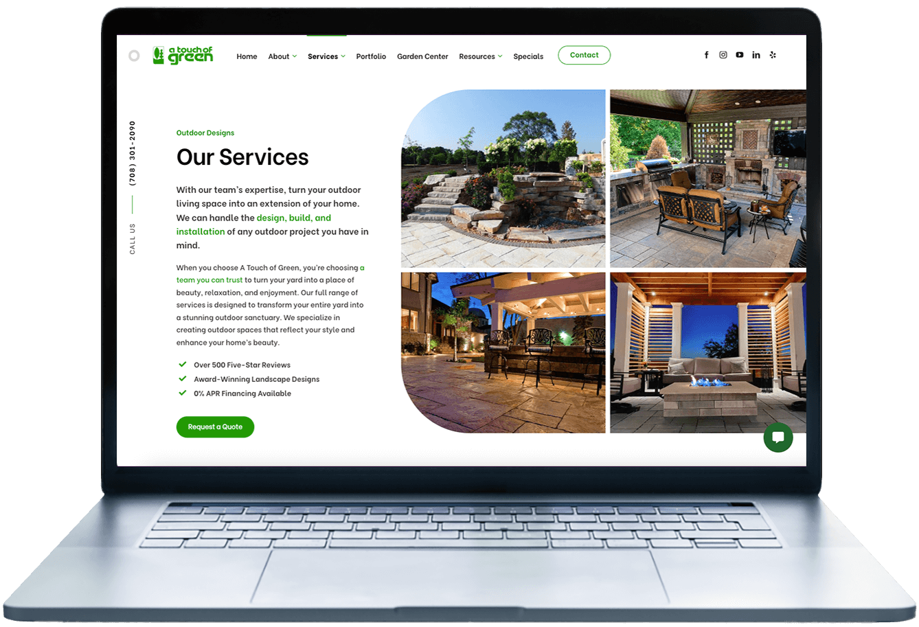 A Touch of Green website