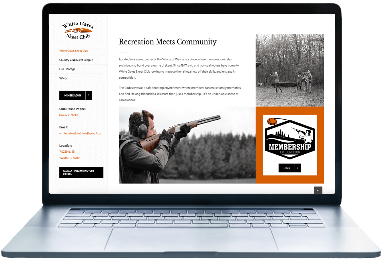 White Gates Skeet Club website